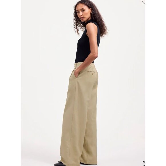 Madewell Harlow Wide-Leg Pant Vintage Khaki Size 0 - Picture 2 of 9